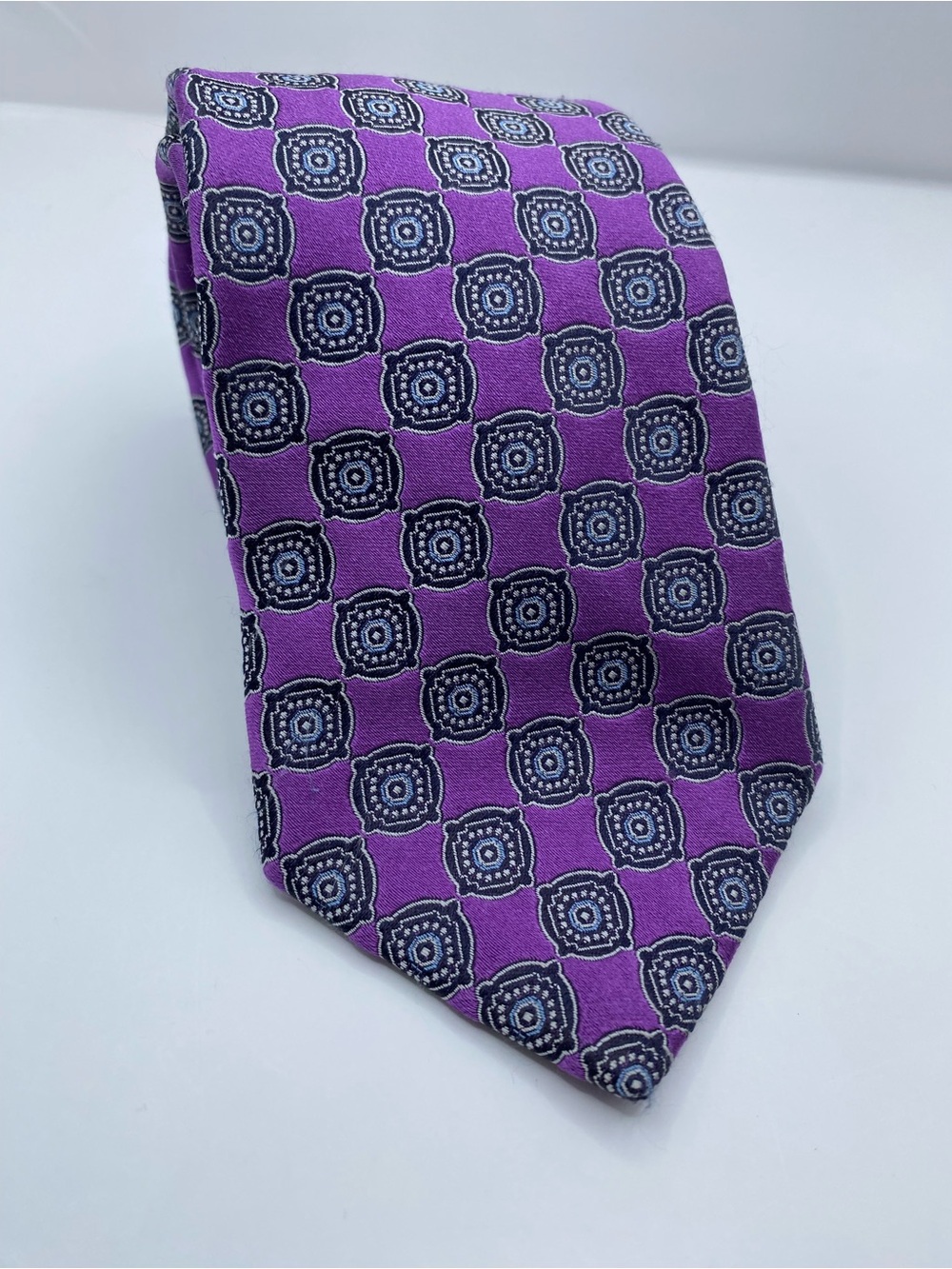 John W. Nordstrom Purple Geometric Silk Tie - Men's Accessory
